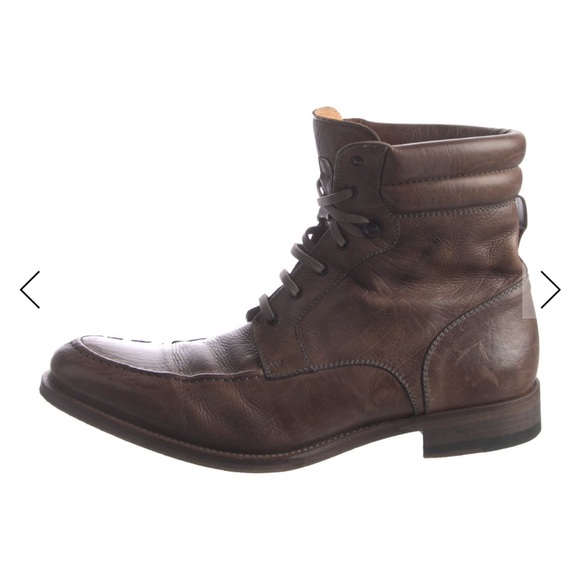 Magnanni Leather Lace-Up Boots — Brown